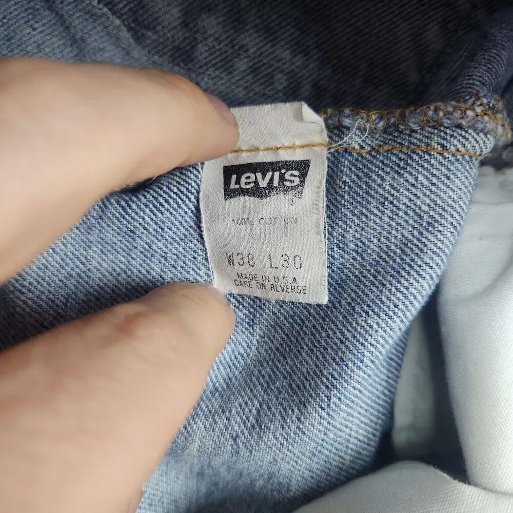 Levi's Vintage 505xx 92 Made In USA Medium Blue Wash Jeans Men's Size 38x30 #730